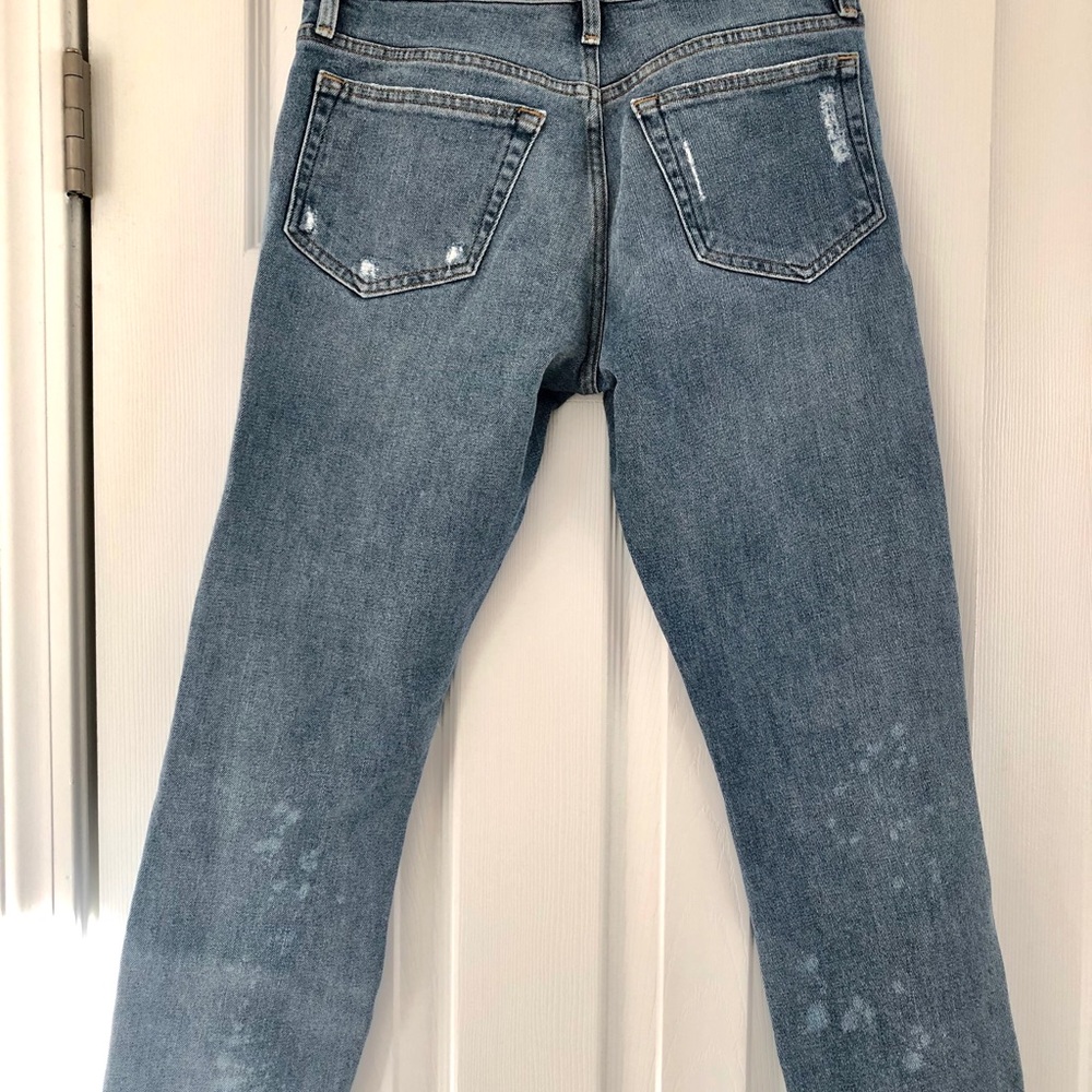 Frame Ripped Straight Leg Jeans - Picture 4 of 4